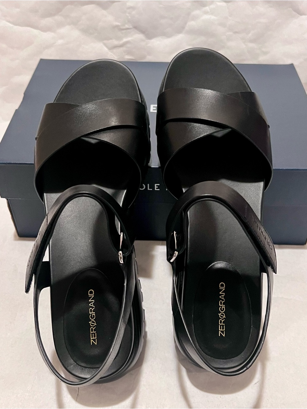 Cole Haan ZeroGrand Sandal II Black Size 10 - Picture 4 of 10